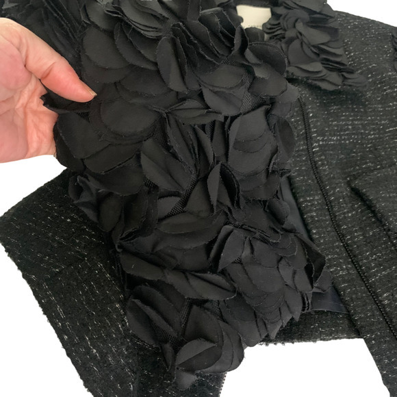 ROBERT RODRIGUEZ Black Rose Petal Ruffle Blazer Jacket - NWT - Picture 5 of 14